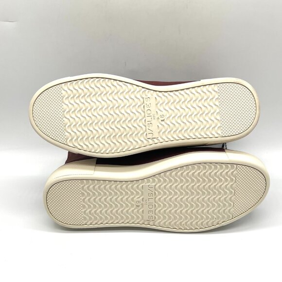 Jslides Womens Size 6 Val Burgundy‎ Red Nubuck Leather Ankle Boots Booties Shoes - Picture 9 of 15